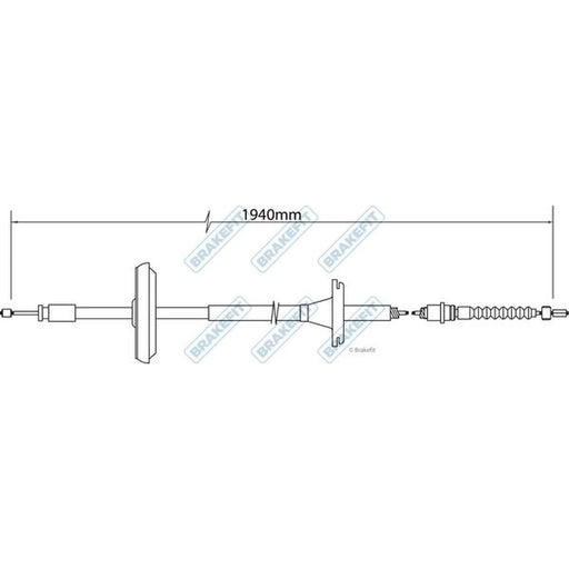 Apec Handbrake Cable Left Rear BBC3394