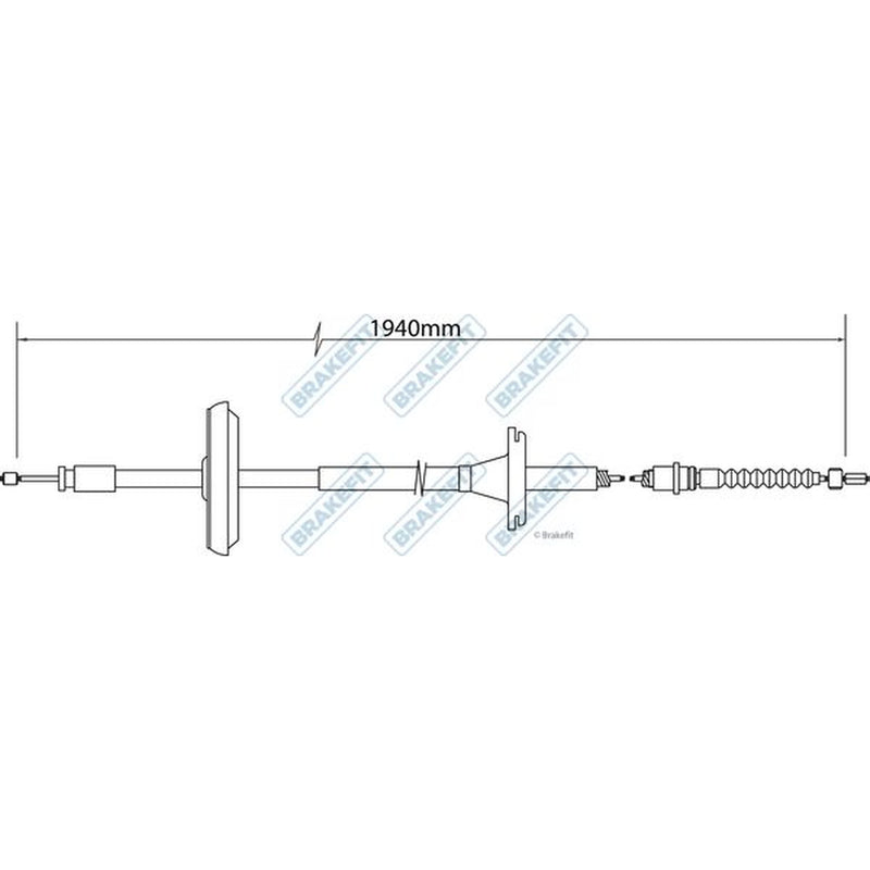 Apec Handbrake Cable Left Rear BBC3394