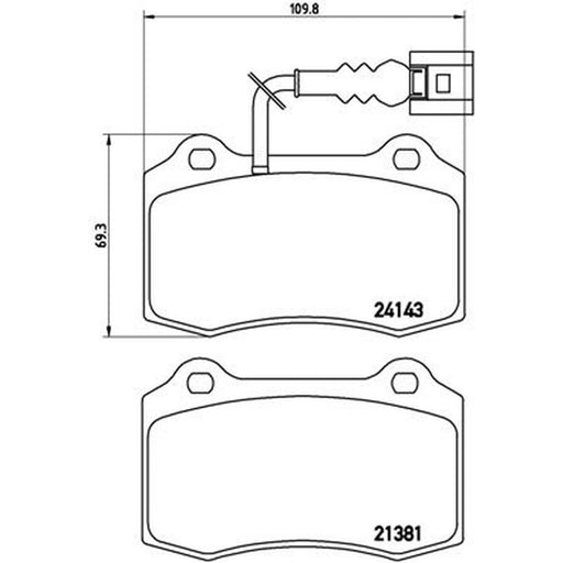 Brembo 4 x Front Brake Pad Set P85104