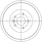 Borg & Beck Brake Drum Assembly Rear BBR7284