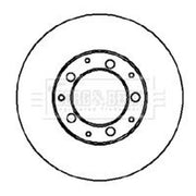 Borg & Beck 2 x Solid Rear Brake Discs BBD5064