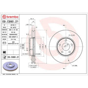 Brembo 2 x Front Brake Discs 09.C990.21