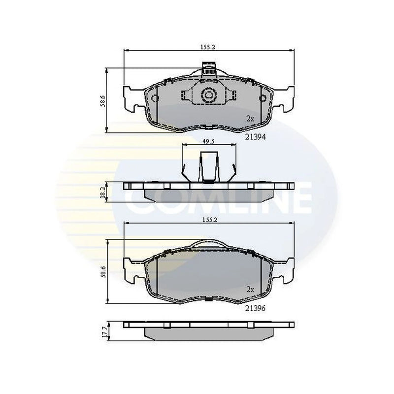 Comline 4 x Front Brake Pad Set CBP0514