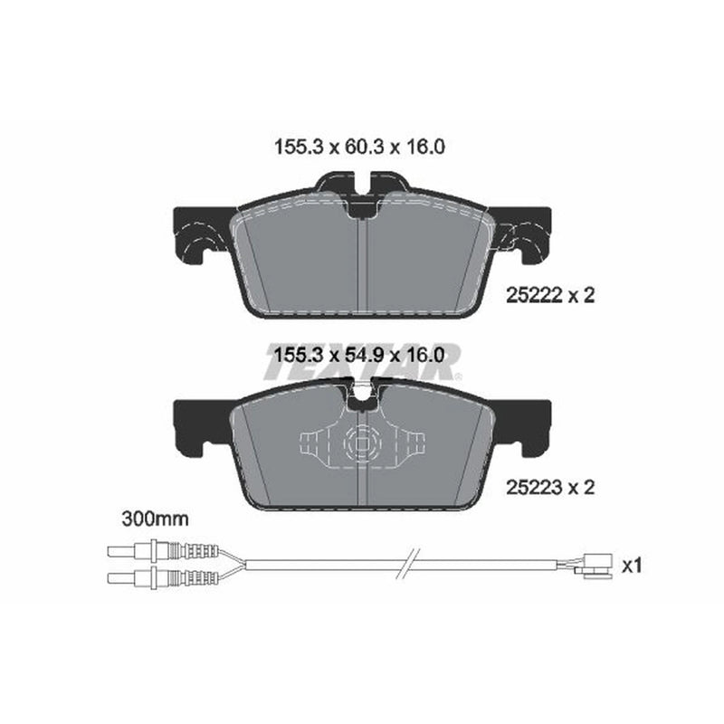 Textar Front Brake Pad Set 2522204