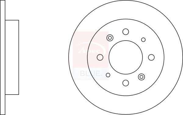 Apec 2 x Brake Disc Set Solid