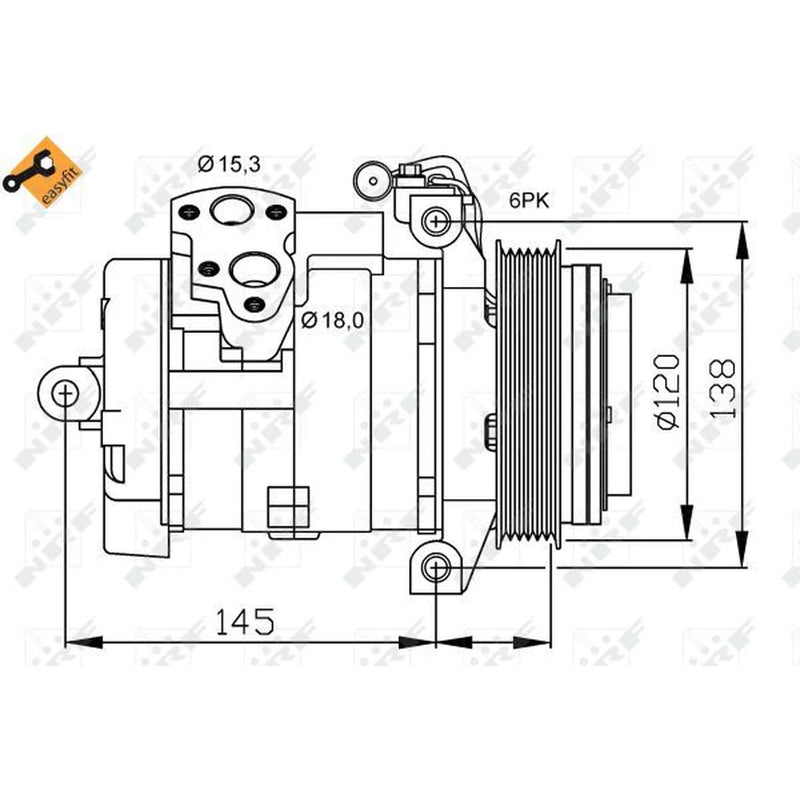 NRF Air Conditioning Compressor 32698