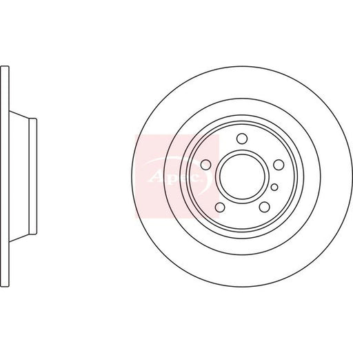 Apec 2 x Solid Rear Brake Discs DSK3275