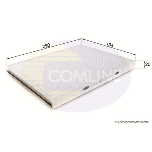 Comline Cabin Air Filter (Pollen Filter) EKF219