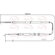 Apec Handbrake Cable Left Rear CAB1523