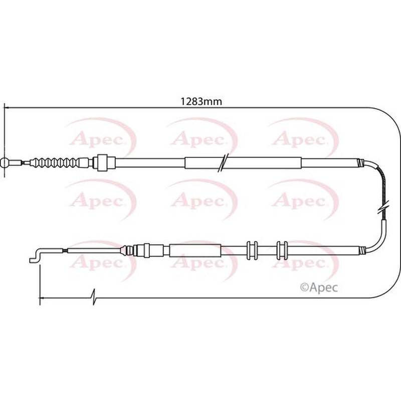 Apec Handbrake Cable Left Rear CAB1523