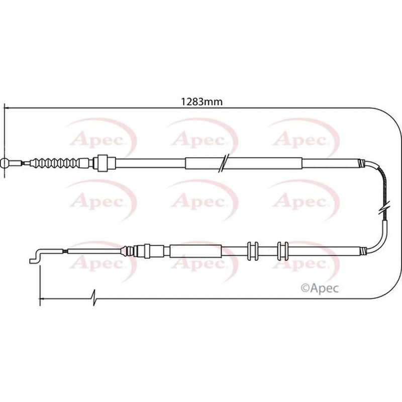 Apec Handbrake Cable Left Rear CAB1523