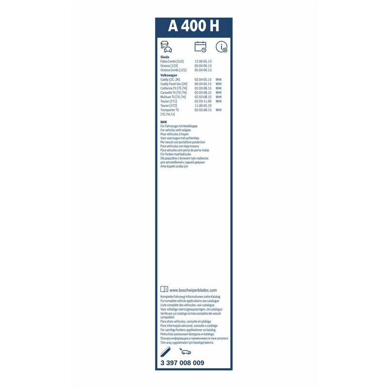 Bosch Aerotwin Wiper Blade 400mm — A400H OE 7E0955425 1Z5955425