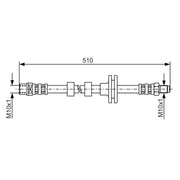 Bosch Brake Hydraulic Hose Line Front 1 987 481 157