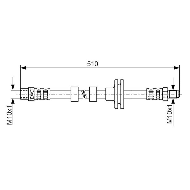Bosch Brake Hydraulic Hose Line Front 1 987 481 157