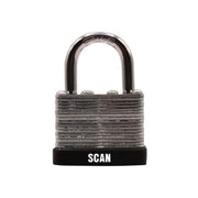 Scan Laminated Steel Padlock 40mm Keyed Alike Pack of 2 - QC0140KA2