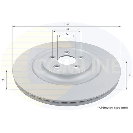 Comline 2 x Internally Vented Rear Brake Discs ADC1257V