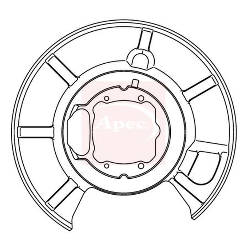 Apec Brake Disc Splash Guard Rear Left ASG1024