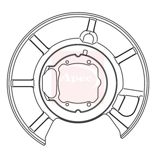 Apec Brake Disc Splash Guard Rear Left ASG1024