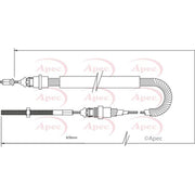 Apec Handbrake Cable Centre CAB1330