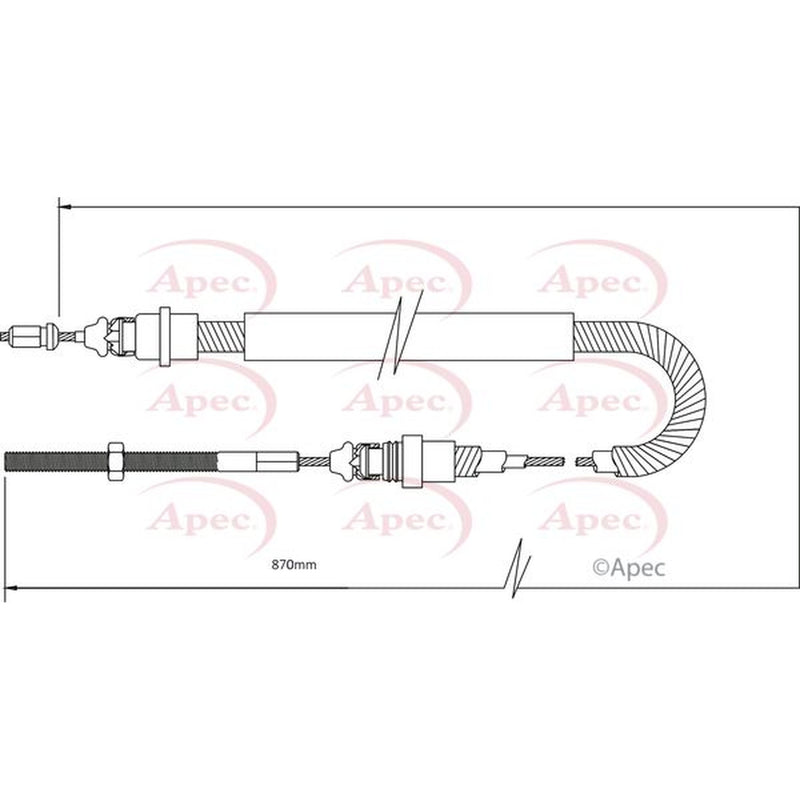 Apec Handbrake Cable Centre CAB1330