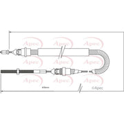 Apec Handbrake Cable Centre CAB1330