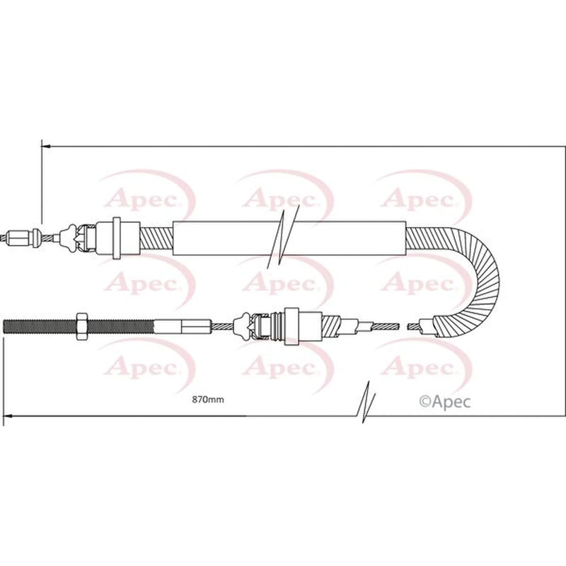 Apec Handbrake Cable Centre CAB1330