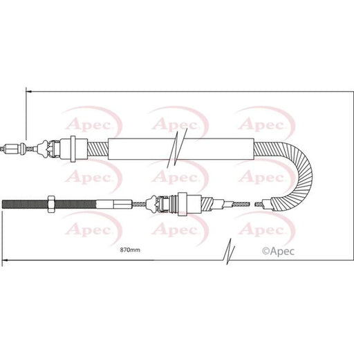 Apec Handbrake Cable Centre CAB1330
