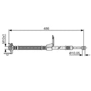 Bosch Brake Hydraulic Hose Line Front Right 1 987 481 372