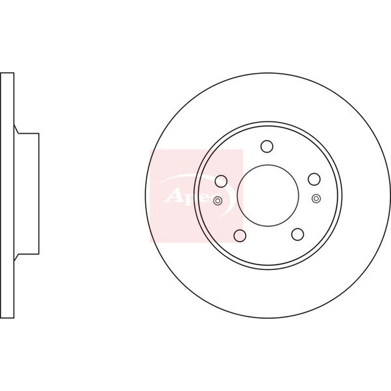 Apec 2 x Solid Rear Brake Discs DSK3090