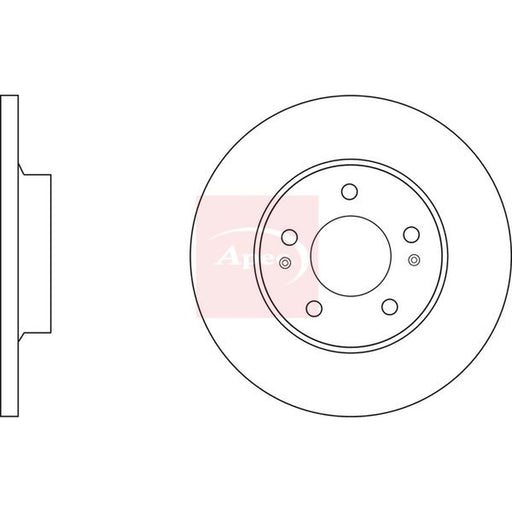 Apec 2 x Solid Rear Brake Discs DSK3090