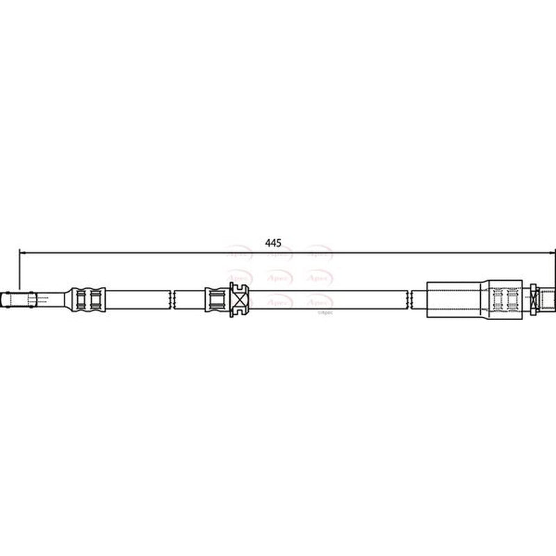 Apec Brake Hydraulic Hose Line Front HOS3748