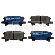 Borg & Beck 4 x Rear Brake Pad Set BBP1970