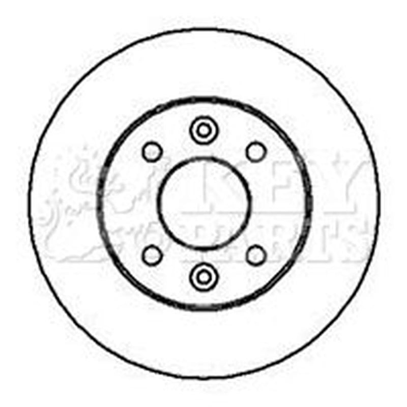 Key Parts 2 x Solid Front Brake Discs KBD4841