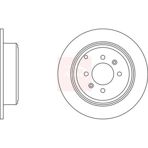 Apec 2 x Solid Rear Brake Discs DSK946