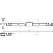 Apec Brake Hydraulic Hose Line Front HOS3757