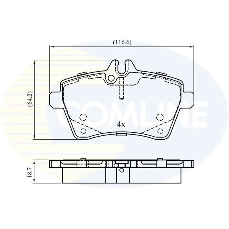 Comline 4 x Front Brake Pad Set CBP01592