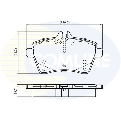 Comline 4 x Front Brake Pad Set CBP01592