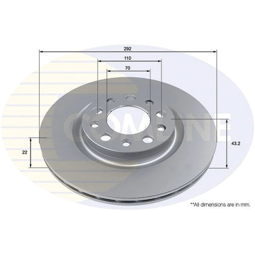 Comline 2 x Rear Brake Discs ADC2883V