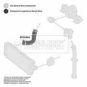 Borg & Beck Intercooler Turbo Charge Air Hose BTH1364