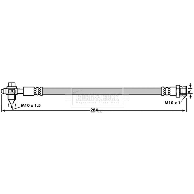Borg & Beck Brake Hydraulic Hose Line Rear Right BBH7923