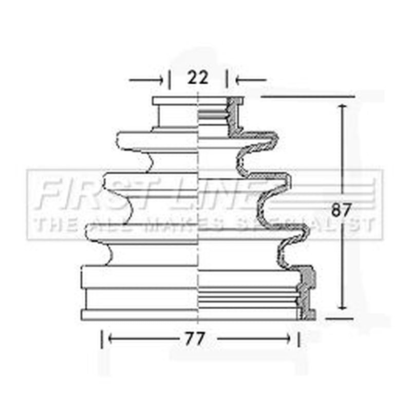 First Line Drive Shaft Bellow Kit Front Left FCB2298