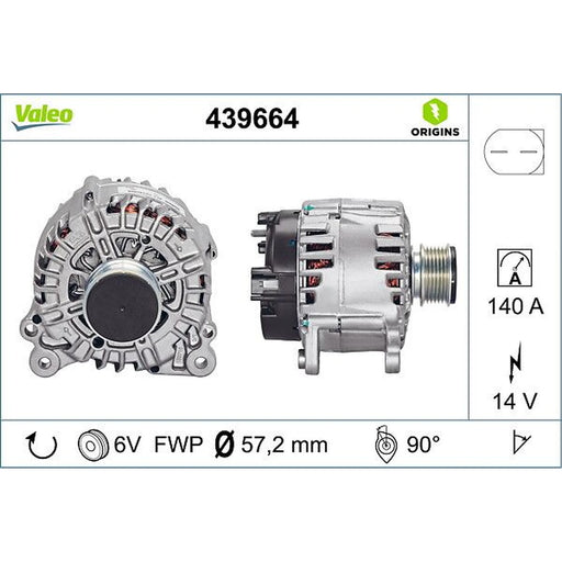 Valeo Car Alternator 12V 439664