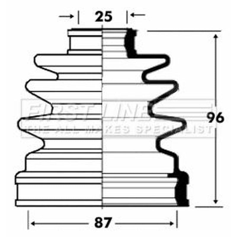 First Line Drive Shaft Bellow Kit Front Left FCB2832