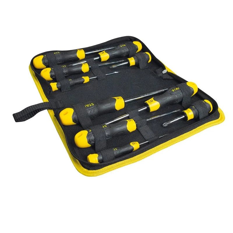 STANLEY® Hand Tools CUSHION GRIP™ Screwdriver Set in Wallet, 10 Piece - ?