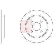 Apec 2 x Solid Rear Brake Discs DSK607