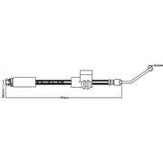 Abtex Brake Hydraulic Hose Line Rear Left ABH1142L