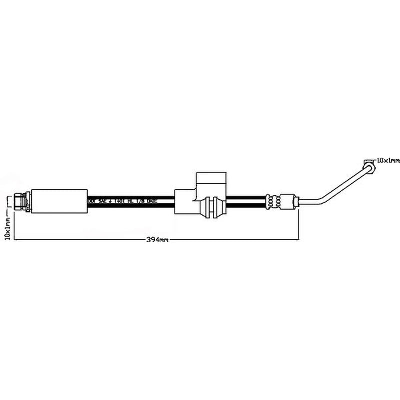 Abtex Brake Hydraulic Hose Line Rear Left ABH1142L