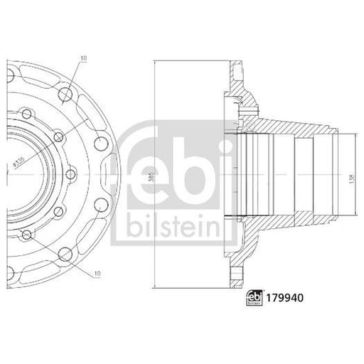 Febi Wheel Hub Stud 179940