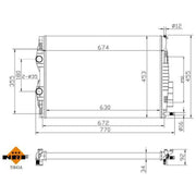 NRF Engine Radiator 53843A