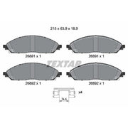 Textar Front Brake Pad Set 2689101